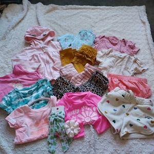 Bundle (15 pc) Spring Toddler 18mo Girls Play Clothes Everyday Grandma's House